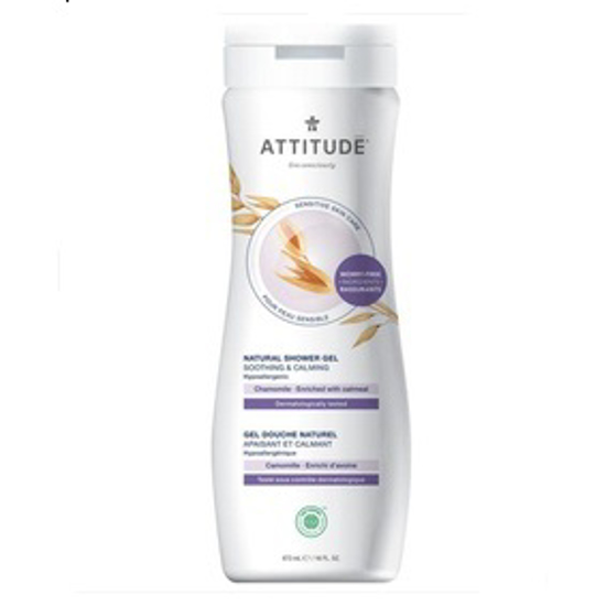 صورة ATTITUDE SENSITIVE SKIN, HYPOALLERGENIC SOOTHING & CALMING SHOWER GEL, CHAMOMILE 16 FLUID OUNCE