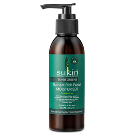 صورة SUKIN SUPERGREENS NUTRENT RICH FACIAL MOISTRISER 125ML:04513