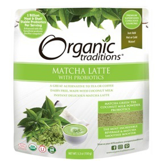 صورة ORG TRADITIONS MATCHA LATTE WITH PROBIOTICS 150G