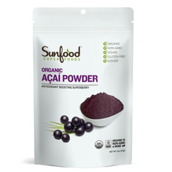 صورة SUNFOOD SUPERFOODS ACAI POWDER, 4OZ, ORGANIC