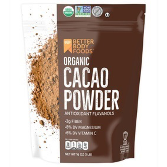 صورة BETTER BODY FOODS ORGANIC CACAO POWDER 453GRAMS