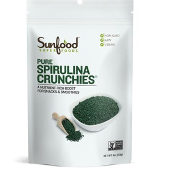 صورة SUNFOOD SUPERFOODS SPIRULINA CRUNCHIES, 4OZ