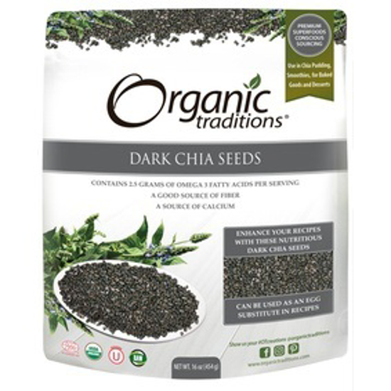 صورة ORG TRADITIONS DARK CHIA SEEDS 454G