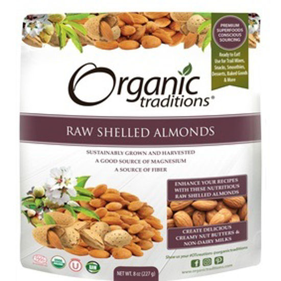 صورة ORGANIC RAW SHELLED ALMONDS 227 GM