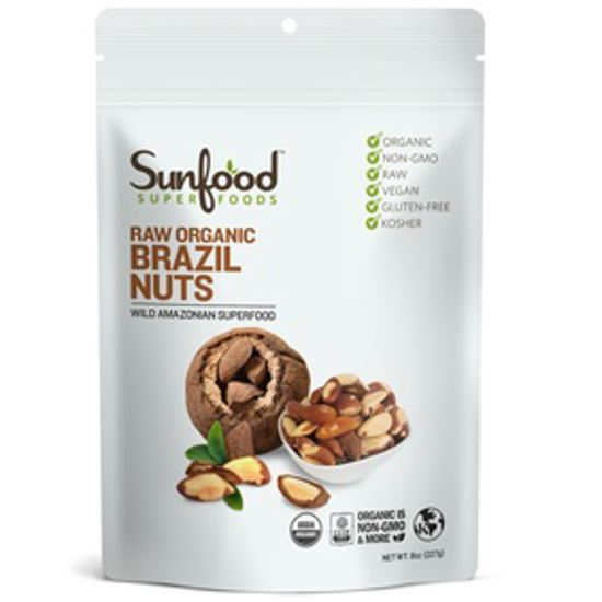 صورة SUNFOOD SUPERFOODS BRAZIL NUTS, 8OZ, ORGANIC, RAW