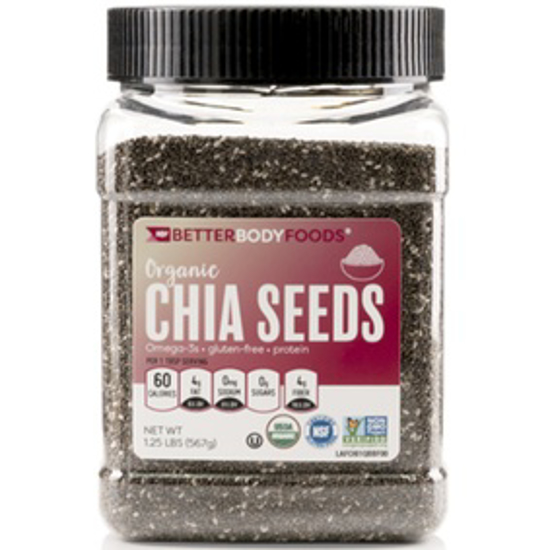 صورة BETTER BODY FOODS ORGANIC BLACK CHIA SEEDS 567 GRAMS