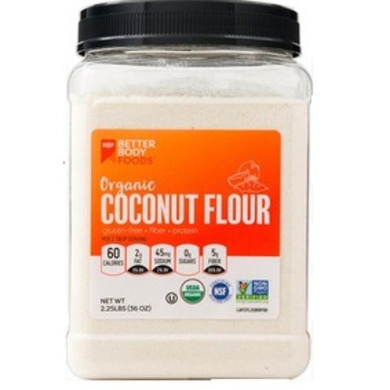 Picture of BETTER BODY FOODS ORGANIC COCONUT FLOUR 1020 GRAMS