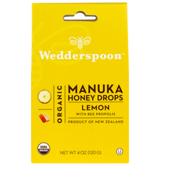 Picture of WEDDERSPOON ORG MANUKA HONEY DROPS LEMON 120G 20'S