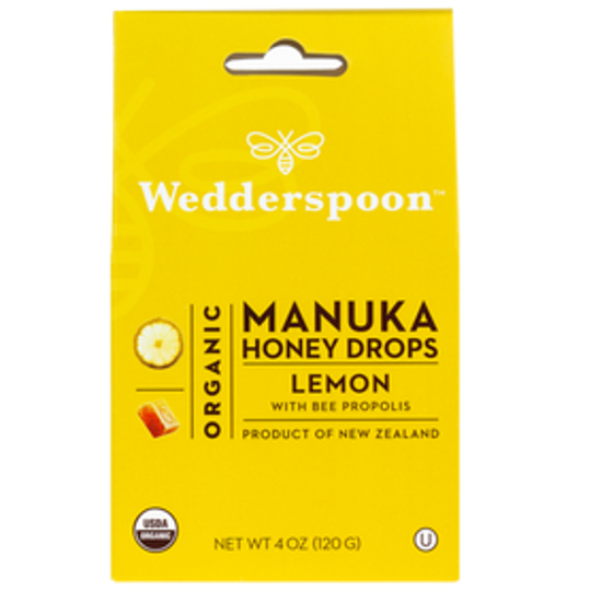 صورة WEDDERSPOON ORG MANUKA HONEY DROPS LEMON 120G 20'S