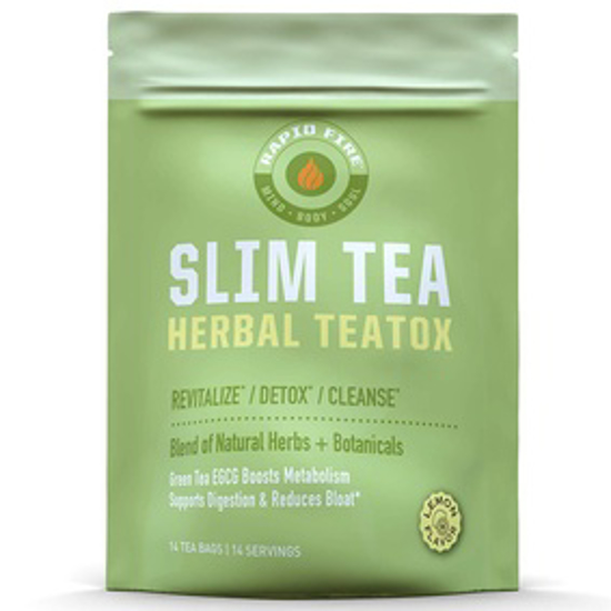 صورة RAPID FIRE SLIMTEA 14-DAY HERBAL TEATOX, BLEND OF 14 NATURAL HERBS AND BOTANICALS FOR WEIGHT LOSS, 14 SERVINGS