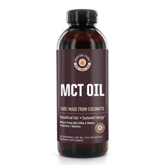 صورة RAPID FIRE MCT OIL, 100% MADE FROM COCONUTS, KETOGENIC AND PALEO DIET APPROVED, WEIGHT LOSS, GREAT IN KETO COFFEE, TEA AND SMOOTHIES 16 OZ. (30 SERVINGS)