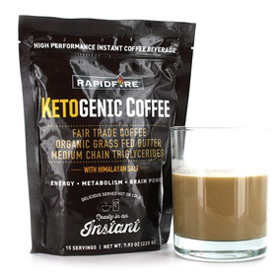 صورة RAPID FIRE KETOGENIC HIGH PERFORMANCE INSTANT COFFEE MIX, SUPPORTS ENERGY AND METABOLISM, 15 SERVINGS