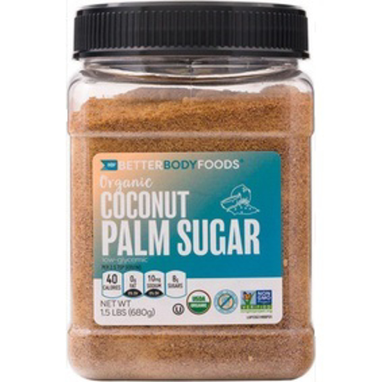 صورة BETTER BODY FOODS ORGANIC COCONUT PALM SUGAR 680 GRAMS