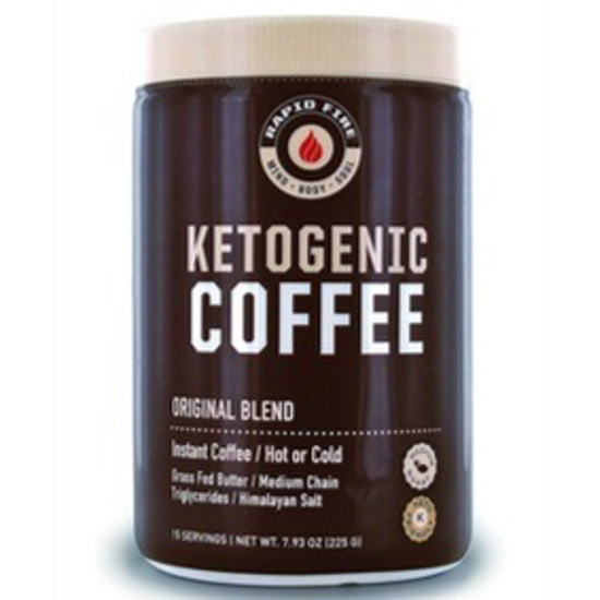Picture of RAPID FIRE KETOGENIC FAIR TRADE INSTANT KETO COFFEE MIX, SUPPORTS ENERGY & METABOLISM, WEIGHT LOSS, KETOGENIC DIET 7.93 OZ. CANISTER (15 SERVINGS)
