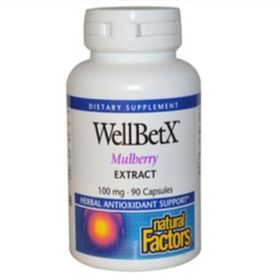 Picture of NATURAL FACTORS WELLBETX MULBERRY EXTRACT 100 MG 90 CAPSULES