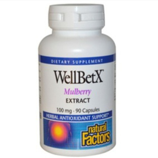 صورة NATURAL FACTORS WELLBETX MULBERRY EXTRACT 100 MG 90 CAPSULES