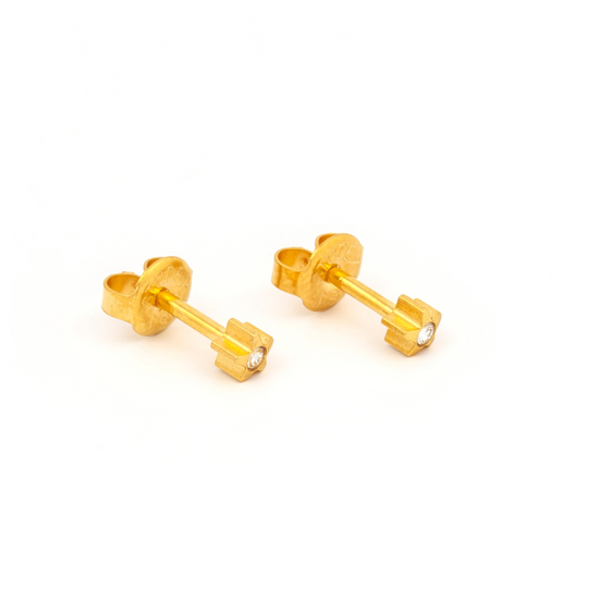 Picture of Studex® 12 Pairs (Dozen pack) 24ct Gold Plated Shapes Starlite Regular: DZ-R501Y-4