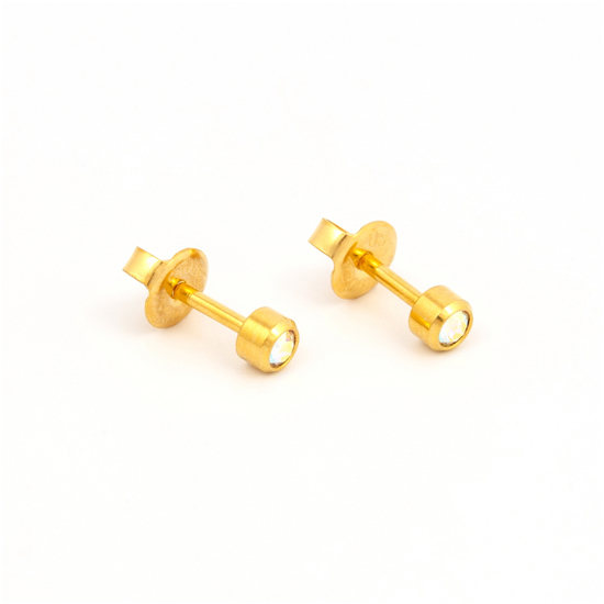 Picture of Studex® Select™ 24ct Gold Plated Crystals Bezel AB Crystal Large: PR-L215Y-STX