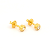 Picture of Studex® Select™ 24ct Gold Plated Crystals Bezel April Crystal Mini: PR-M204Y-STX