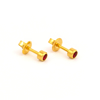 Picture of Studex® Select™ 24ct Gold Plated Crystals Bezel January Garnet Regular: PR-R201Y-STX
