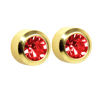 Picture of Studex® Select™ 24ct Gold Plated Crystals Bezel July Ruby Regular: PR-R207Y-STX