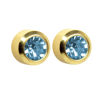 Picture of Studex® Select™ 24ct Gold Plated Crystals Bezel March Aquamarine Regular: PR-R203Y-STX
