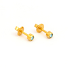 Picture of Studex® Select™ 24ct Gold Plated Crystals Bezel March Aquamarine Regular: PR-R203Y-STX