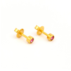 Picture of Studex® Select™ 24ct Gold Plated Crystals Bezel October Rose Regular: PR-R210Y-STX