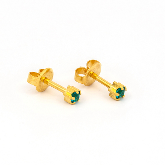 Picture of Studex® Select™ 24ct Gold Plated Crystals Tiffany December Blue Zircon Regular: PR-R112Y-STX