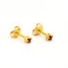 Picture of Studex® Select™ 24ct Gold Plated Crystals Tiffany February Amethyst Regular: PR-R102Y-STX