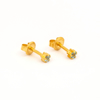 صورة Studex® Select™ 24ct Gold Plated Crystals Tiffany Mar Aquamarine Regular: PR-R103Y-STX