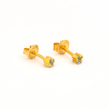 Picture of Studex® Select™ 24ct Gold Plated Crystals Tiffany Mar Aquamarine Regular: PR-R103Y-STX