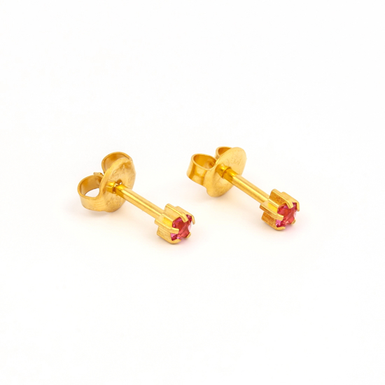 صورة Studex® Select™ 24ct Gold Plated Crystals Tiffany October Rose Regular: PR-R110Y-STX