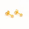 Picture of Studex® Select™ 24ct Gold Plated Cubic Zirconia Tiffany Regular: PR-R100Y-STX