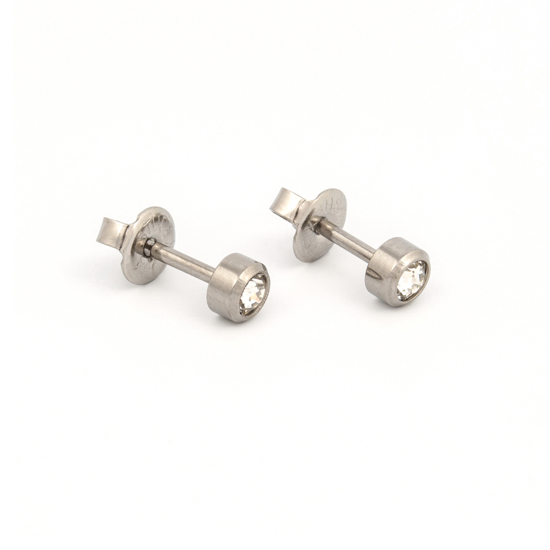 Picture of Studex® Select™ Stainless Steel Crystals Bezel April Crystal Mini: PR-M204W-STX