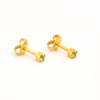 Picture of Studex® Select™ 24ct Gold Plated Crystals Tiffany August Peridot Crystal Regular: PR-R108Y-STX