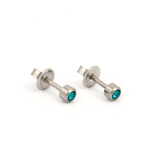 Picture of Studex® Select™ Stainless Steel Crystals Bezel December Blue Zircon Regular: PR-R212W-STX