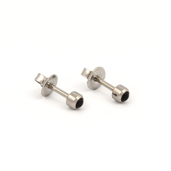 Picture of Studex® Select™ Stainless Steel Crystals Bezel Jet Crystal Regular: PR-R225W-STX