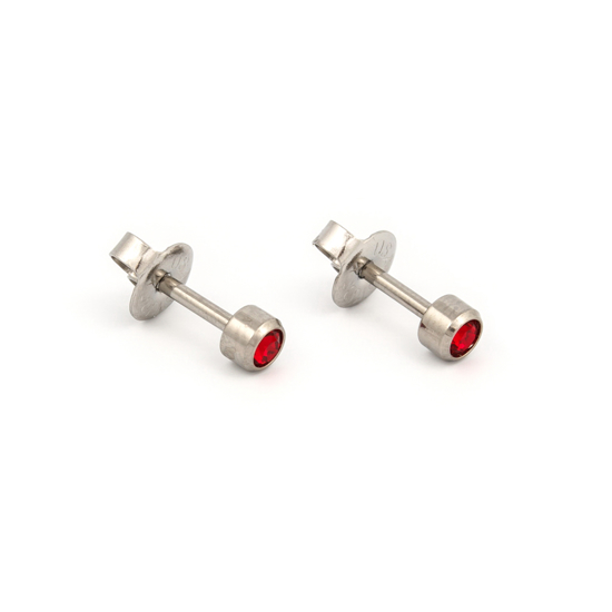 Picture of Studex® Select™ Stainless Steel Crystals Bezel July Ruby Regular: PR-R207W-STX
