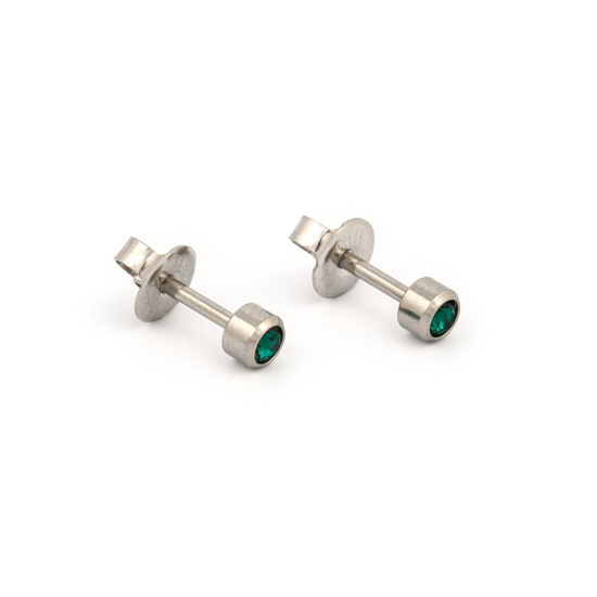 صورة Studex® Select™ Stainless Steel Crystals Bezel May Emerald Regular: PR-R205W-STX