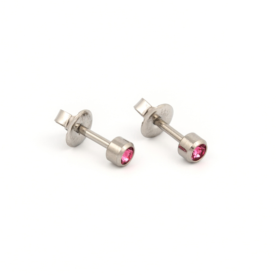 Picture of Studex® Select™ Stainless Steel Crystals Bezel October Rose Regular: PR-R210W-STX