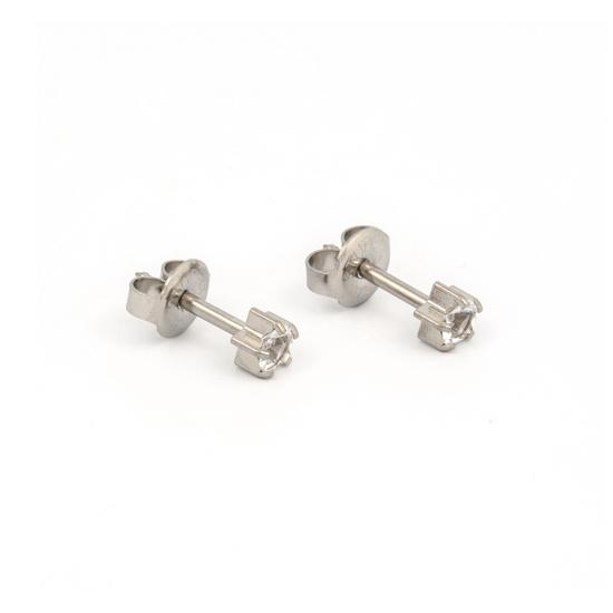 Picture of Studex® Select™ Stainless Steel Crystals Tiffany April Crystal Large: PR-L104W-STX
