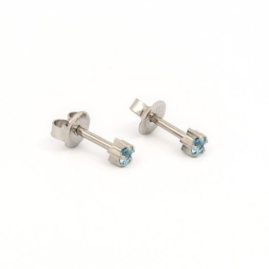 Picture of Studex® Select™ Stainless Steel Crystals Tiffany March Aquamarine Regular: PR-R103W-STX