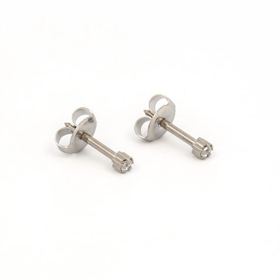 Picture of Studex® Select™ Stainless Steel Cubic Zirconia Tiffany Mini: PR-M100W-STX