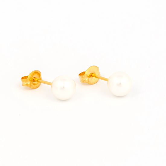 Picture of Studex® Sensitive™ 24ct Gold Plated 6mm White Pearl: S676STX