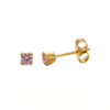 صورة Studex® Sensitive™ 24ct Gold Plated Cubic Zirconia 3mm Pink: S744STX