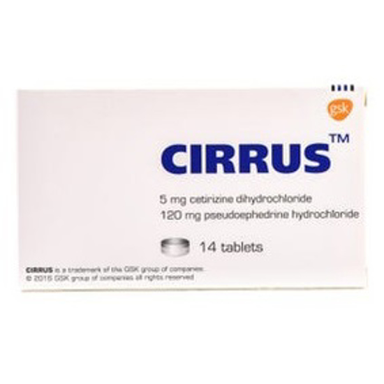 Picture of CIRRUS -5 MG,120 MG  / TABLETS / 14'S BLISTER