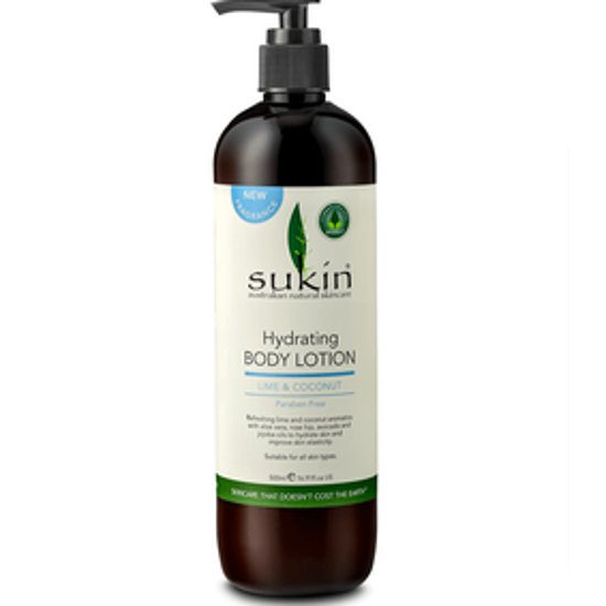 صورة SUKIN HYDRATING BODY LOTION - LIME & COCONUT 500ML : 04339