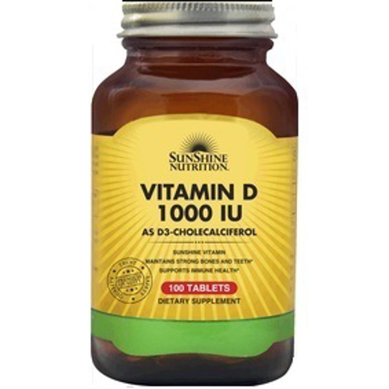 صورة SUNSHINE NUTRITION  VITAMIN D 1000 IU 100 TABLETS