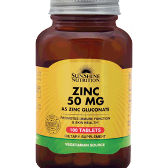 Picture of SUNSHINE NUTRITION ZINC 50 MG  100 TABLETS